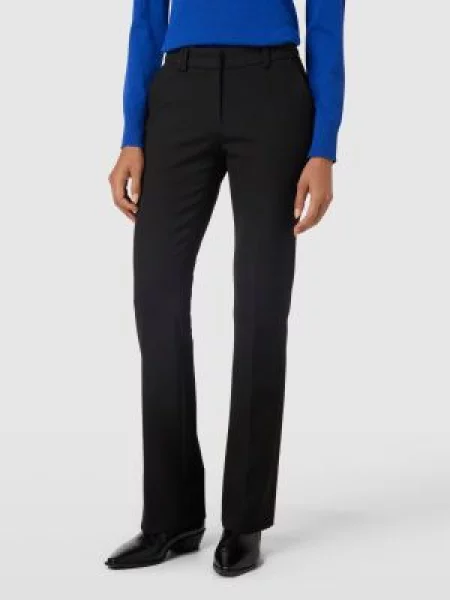 Spodnie z zakładkami w pasie i wpuszczanymi w stylu francuskim model ‘CARO’ Seductive