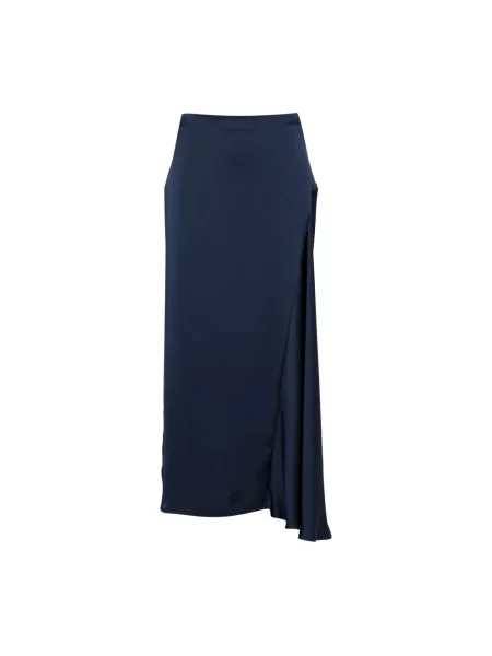 Satynowa spódnica Weekend Max Mara niebieska