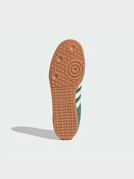 Кожаные кеды Adidas зеленые