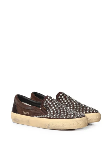 Sneakerși Golden Goose din piele maro