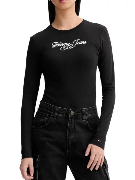 Koszulka Tommy Hilfiger Jeans czarna