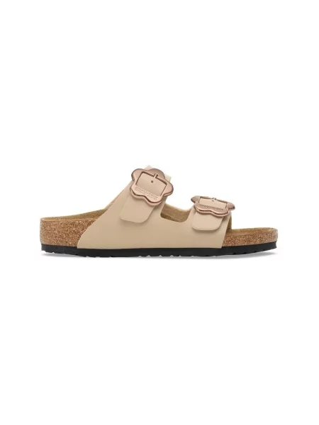 Virágos félcipő Birkenstock bézs