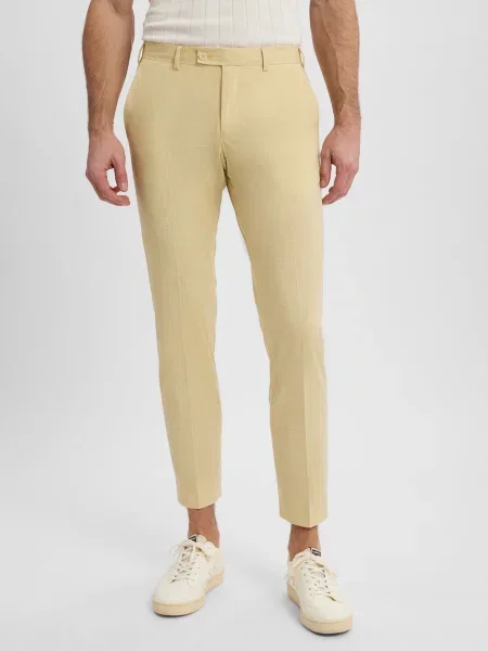 Finshley & Harding London Spodnie Mężczyźni Slim Fit Sztuczne włókno jednolity 44 żółty