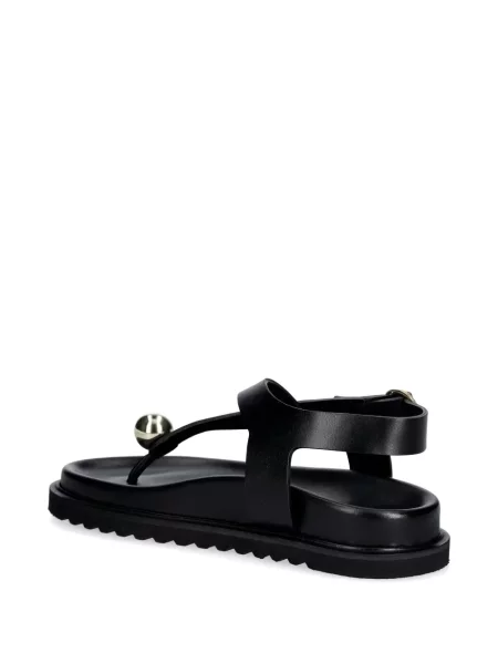 Кожени сандали Souliers Martinez без ток черно
