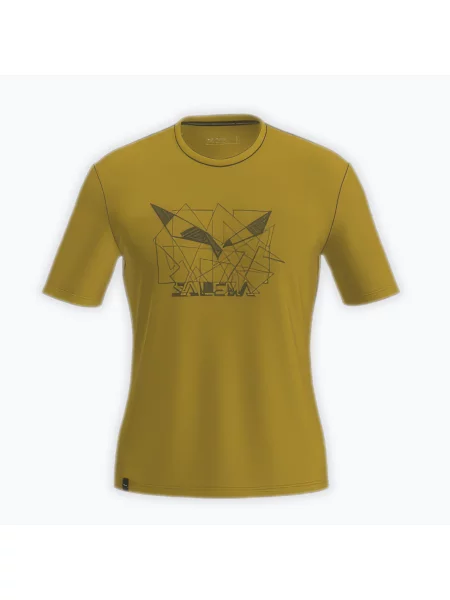 Tricou pentru bărbați Salewa Eagle Geometric olive oil măslin
