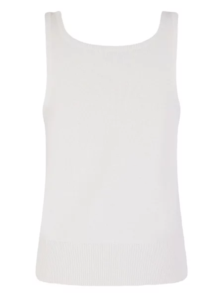 Top Rabanne cu model floral alb