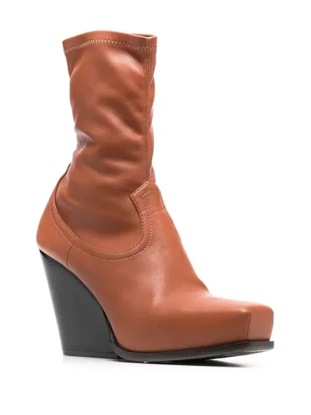 Cizme scurte Stella Mccartney stretch cowboy maro