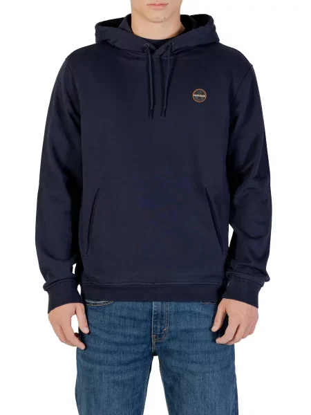 Hoodie Napapijri s kapuco modra