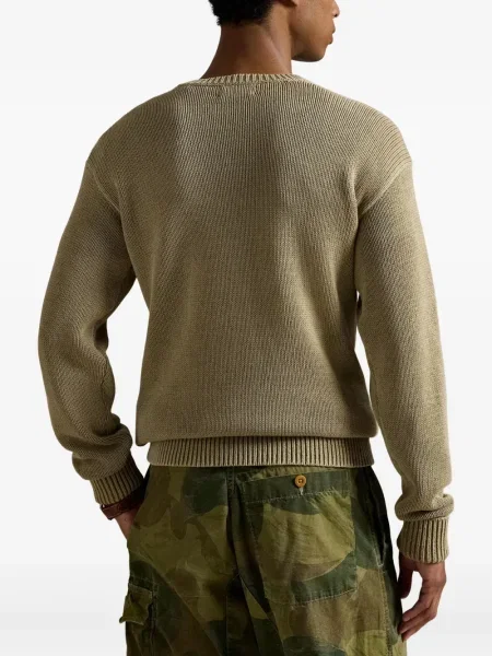 Μικρός κασκέτο Polo Ralph Lauren με χαμηλή μέση υφαίνω διαγωνίως πράσινο