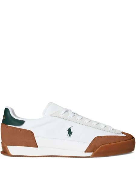 Briaunotas pusiau užtrauktukas zomšinės bokseriai Polo Ralph Lauren balta