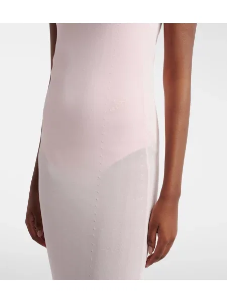 Rochie maxi Jacquemus tricotate roz