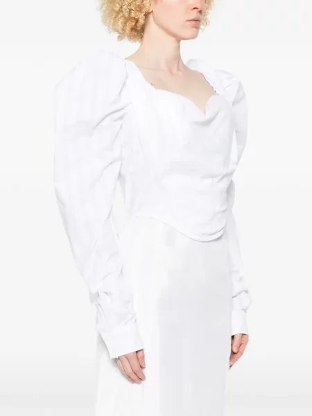Top Vivienne Westwood tip corset alb