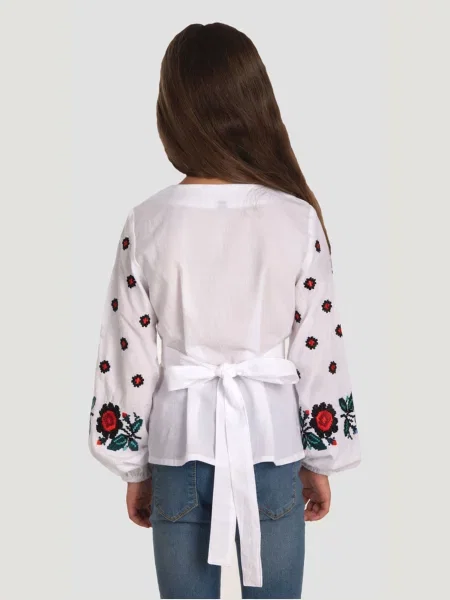 Детская рубашка Folk Moda белая