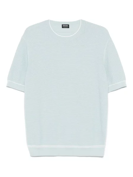 Pulover Zegna scurt albastru