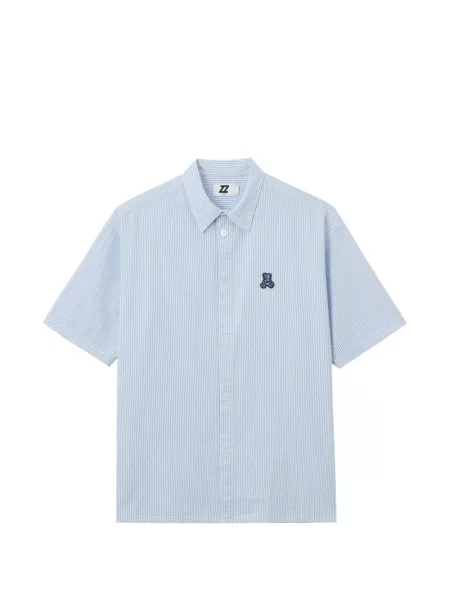 Prugasta košulja Izzue s aplikacijama plava