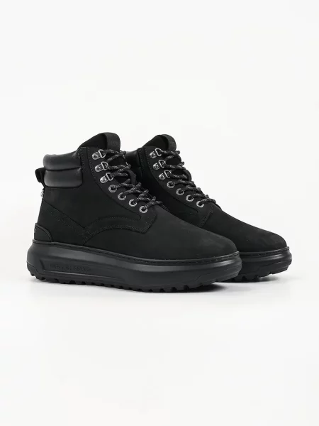 Botine Karl Lagerfeld din nubuc negru