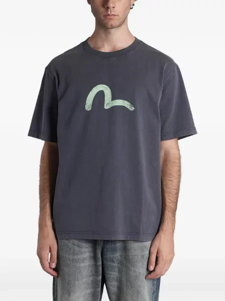 Tricou Evisu cu imagine gri