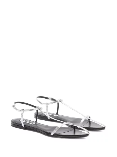 Sandale Jil Sander din piele gri