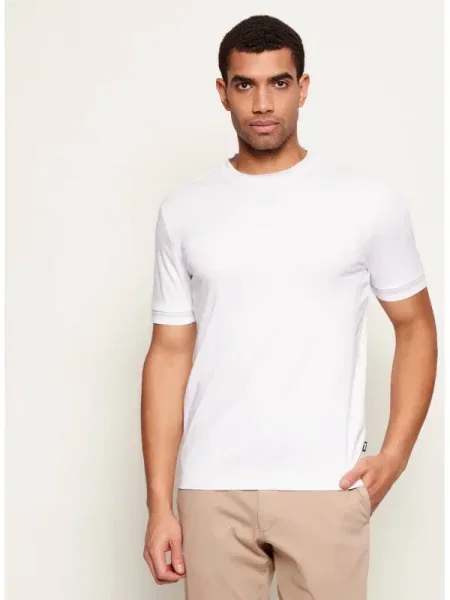BOSS BLACK Tricou H-Tessler alb