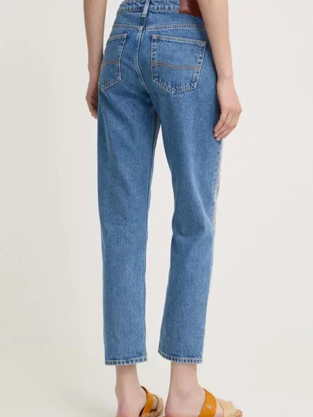 Džíny Pepe Jeans STRAIGHT JEANS MW CRAFT high waist modré