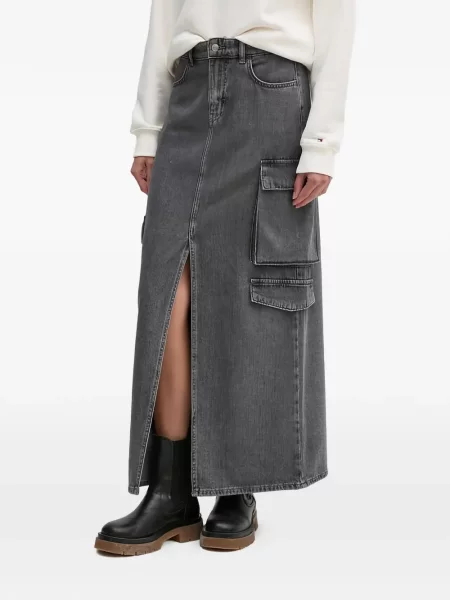 Fusta maxi Sisley gri