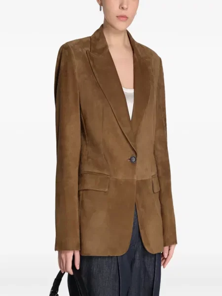 Sacou Brunello Cucinelli cu rever maro