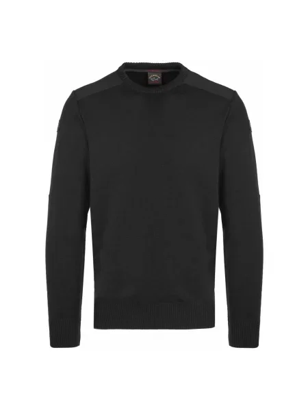 Sweter Paul & Shark z okrągłym dekoltem klasyczny czarny