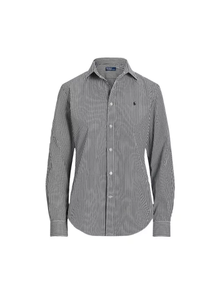 Koszula Polo Ralph Lauren w paski z długim rękawem czarna