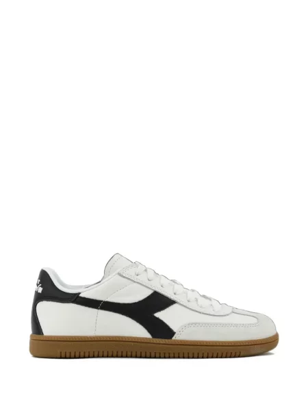 Sneakerși Diadora din piele de căprioară alb