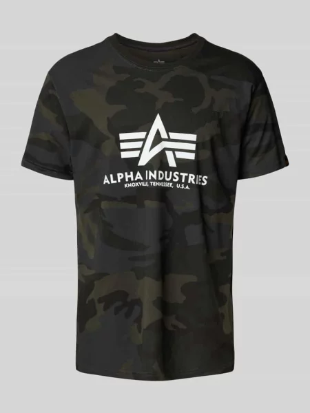 Alpha Industries t-shirt Basic T-Shirt Camo zielony wzorzysty czarna