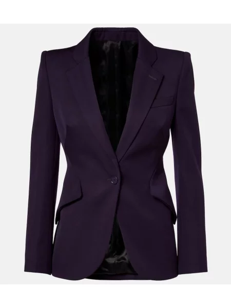 Sacou Mcqueen de lână violet