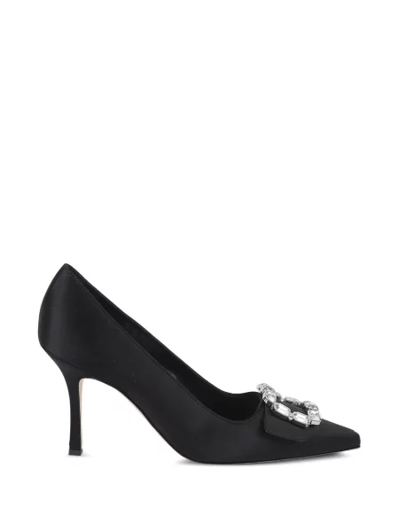Pantofi cu toc Manolo Blahnik cu cataramă negru