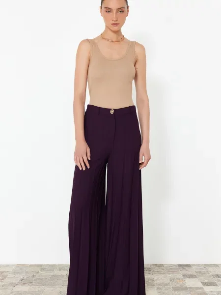 Spodnie palazzo Trendyol czarne