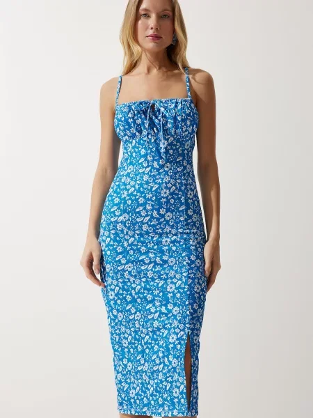 Happiness İstanbul Rochie albastru regal alb