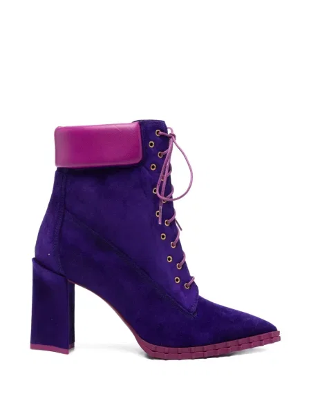 Botine Rayla K cu șireturi din dantelă violet