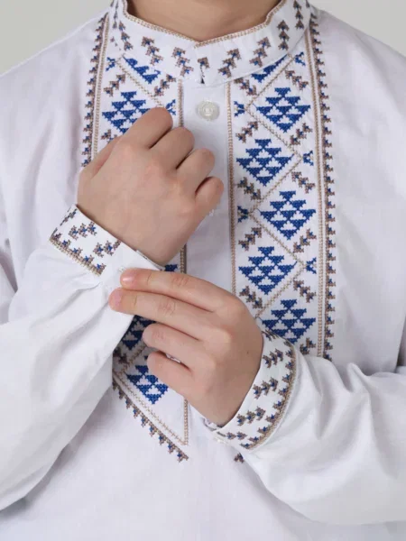 Детская рубашка Folk Moda белая