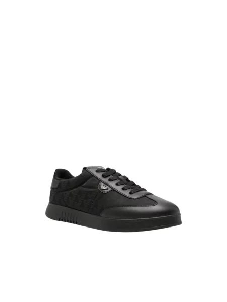 Sneakersy Emporio Armani skórzane czarne