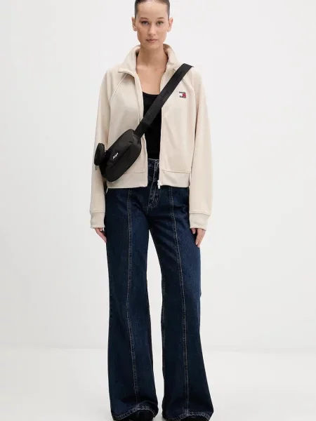 Μπλούζα Tommy Jeans μπεζ