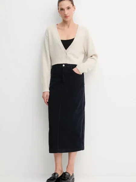 Спідниця Pepe Jeans midi пряма синій