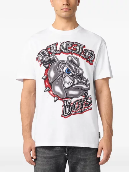 Majica Philipp Plein s okruglim izrezom bijela