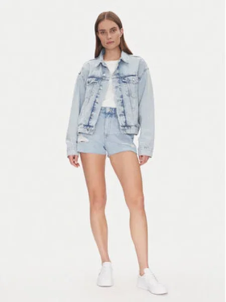 Tommy Jeans Džínové šortky Hot Pant modrá