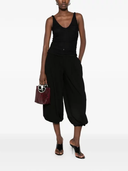 Top Imperial cu volane negru