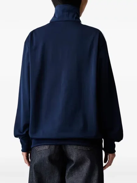 Hanorac Adidas cu glugă cu imagine din țesătură twill albastru