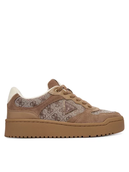 Sneakerși Guess maro