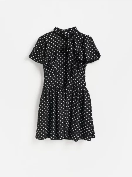 Reserved Rochie mini cu buline negru
