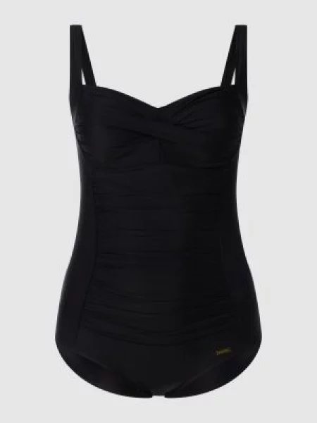 Kostium kąpielowy PLUS SIZE z marszczeniami Lascana czarny