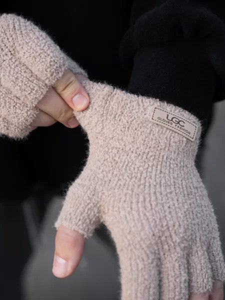 Перчатки Without бежевые