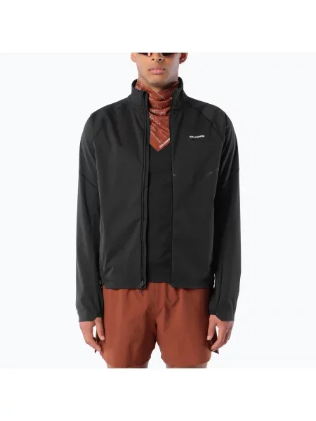 Geacă de alergare pentru bărbați Salomon Sense Softshell Jacket deep black negru