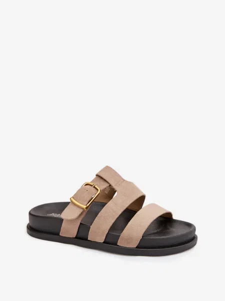 Șlapi Boto cu cataramă negru