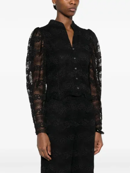 Bluză Twinset din dantelă negru